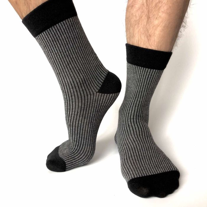 Men's socks made from Indian cotton, black and white - Ukrainian socks ...