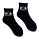 Women's Socks "Love & Angels" made from Indian cotton, black, 35-37