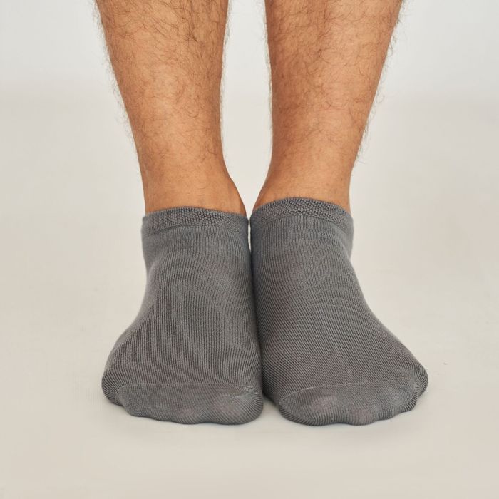 Шкарпетки чоловічі короткі з Бамбука, сірі