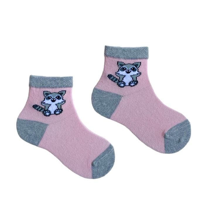 Children's socks "Racoon" from Indian cotton
