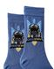 Men's socks Ghost of Kyiv, made from Indian cotton, blue