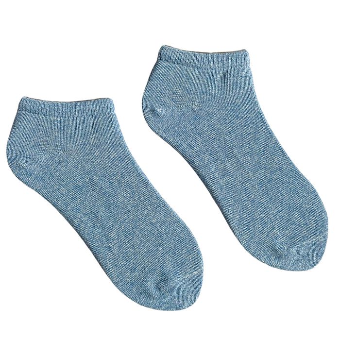 Шкарпетки чоловічі короткі з індійської бавовни, блакитний меланж