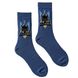 Men's socks Ghost of Kyiv, made from Indian cotton, blue