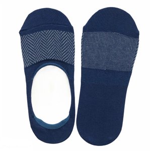Men's Jacquard "invisible" socks with Anti-slip SILICONE, blue, 42-43