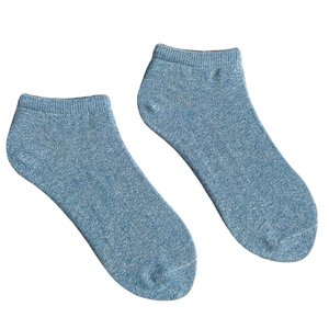 Мужские носки с коротким паголенком с индийского хлопка, голубой меланж
