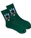 Men's socks Ghost of Kyiv, made from Indian cotton, dark green