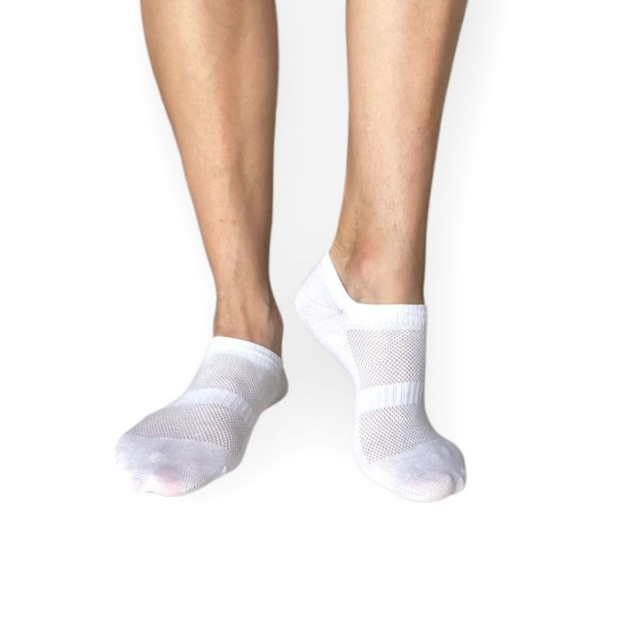 Women's sport ankle Socks, made from Indian cotton, white