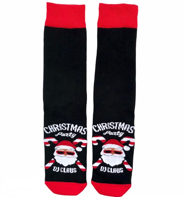 Men's Christmas socks made from Indian cotton, TERRY, DJ Clause