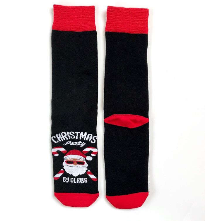 Men's Christmas socks made from Indian cotton, TERRY, DJ Clause