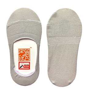 Women's "invisible" socks with Anti-slip SILICONE, gray, 35-37
