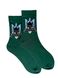 Шкарпетки чоловічі Ghost of Kyiv, з індійської бавовни, темно зелені, 41-43