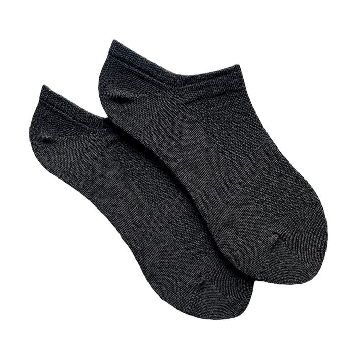 Women's sport ankle Socks, made from Indian cotton, black