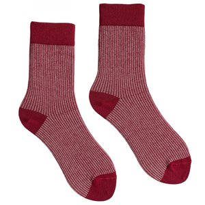 Шкарпетки чоловічі з індійської бавовни, червоні з білим