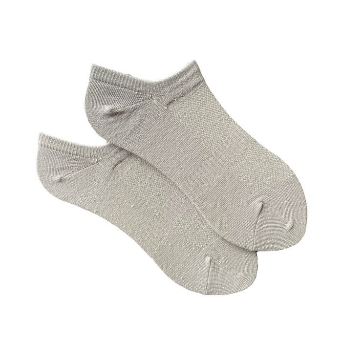 Women's sport ankle Socks, made from Indian cotton, gray