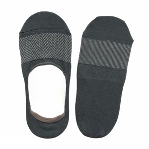 Men's Jacquard "invisible" socks with Anti-slip SILICONE, dark grey, 42-43