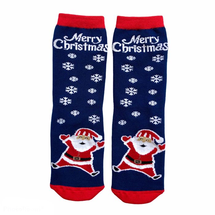 Women's Christmas socks made from Indian cotton, TERRY, Merry Christmas