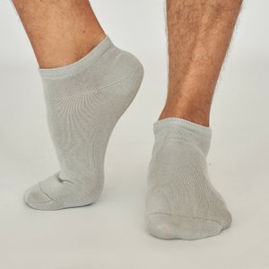 Шкарпетки чоловічі короткі з індійської бавовни, сірі, 41-43