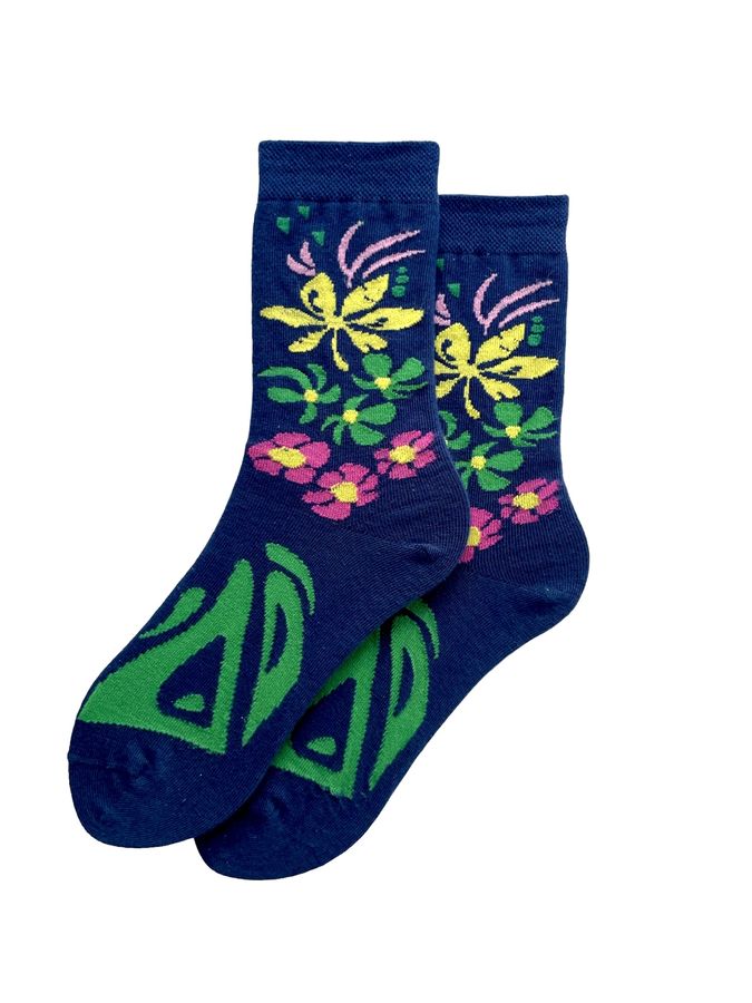 Women's Socks "Flower paradise" made from Indian cotton