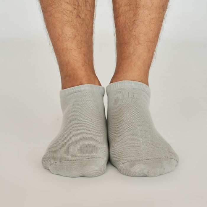 Шкарпетки чоловічі короткі з індійської бавовни, сірі, 41-43
