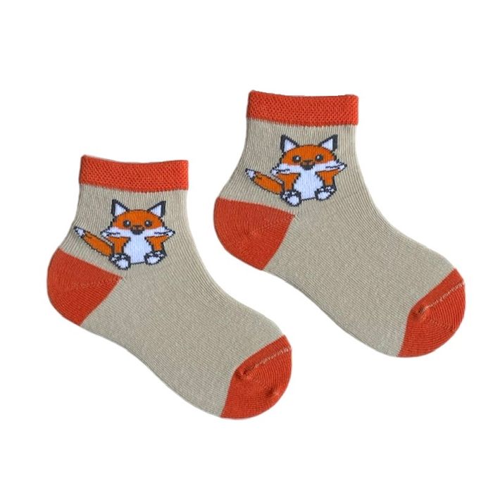 Children's socks "Fox" from Indian cotton