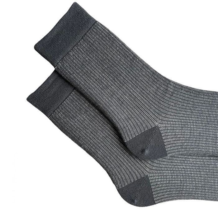 Men's socks made from Indian cotton, grey with white