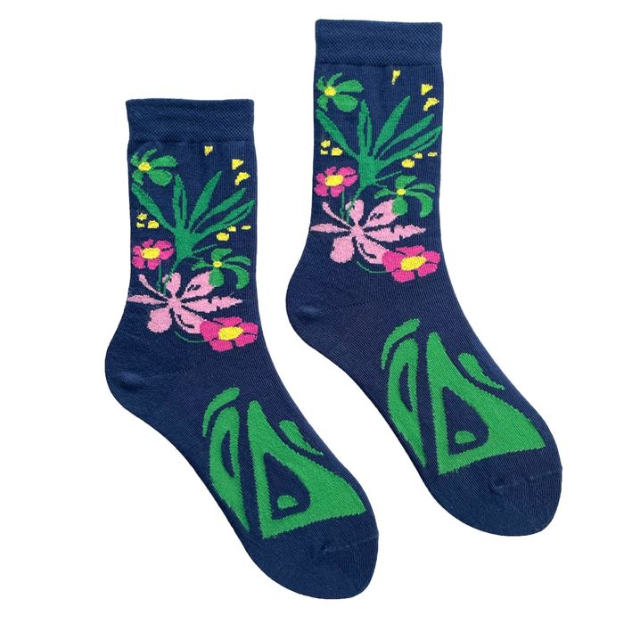 Women's Socks "Flower paradise" made from Indian cotton