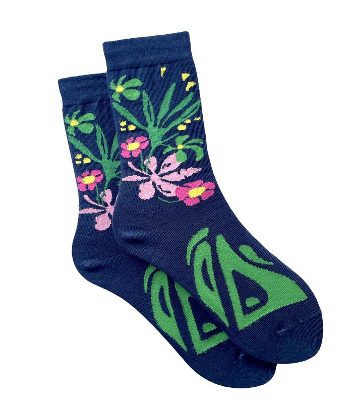 Women's Socks "Flower paradise" made from Indian cotton