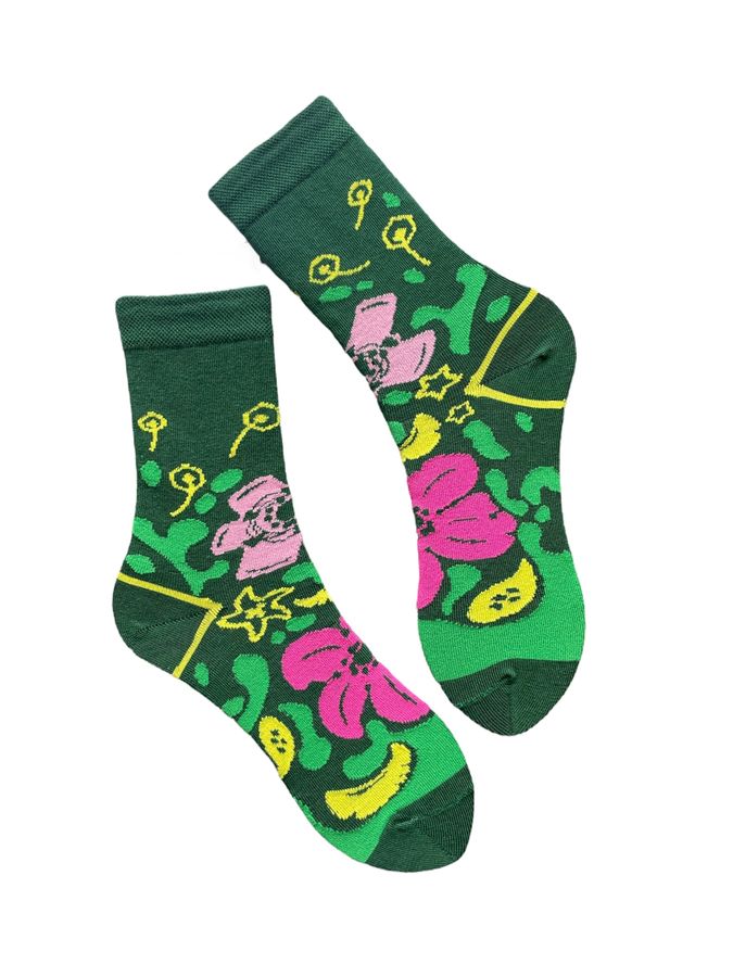 Women's Socks "Flower mood" made from Indian cotton