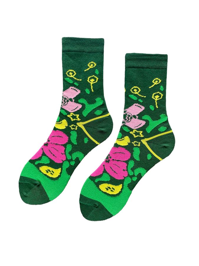 Women's Socks "Flower mood" made from Indian cotton