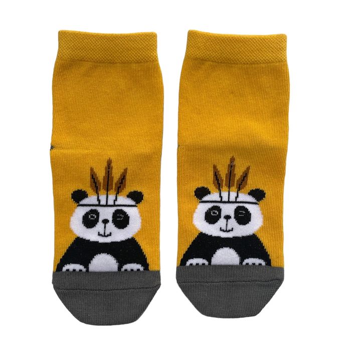 Children's socks "Panda" from Indian cotton
