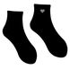 Шкарпетки жіночі "Люрексне сердечко" з індійської бавовни, чорні, 35-37