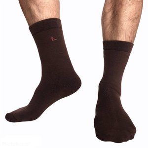 Men's TERRY socks made from Indian cotton, brown