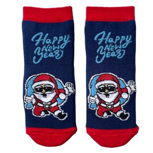 Kid's Christmas socks made from Indian cotton, TERRY, Santa is coming