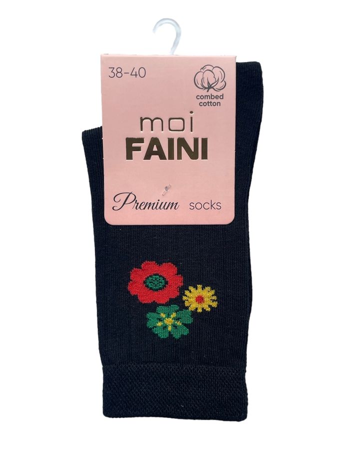 Women's Socks "Flowers", made from Indian cotton