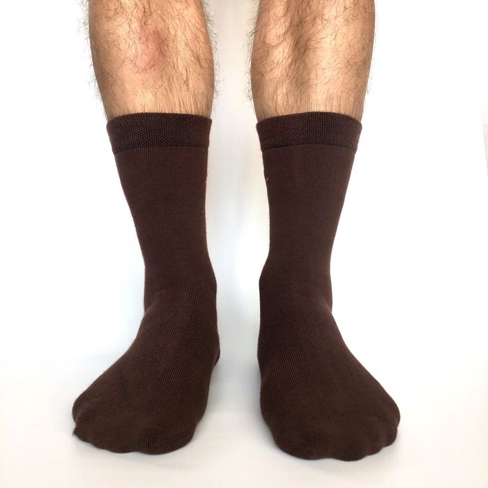 Шкарпетки чоловічі МАХРОВІ з індійської бавовни, коричневі