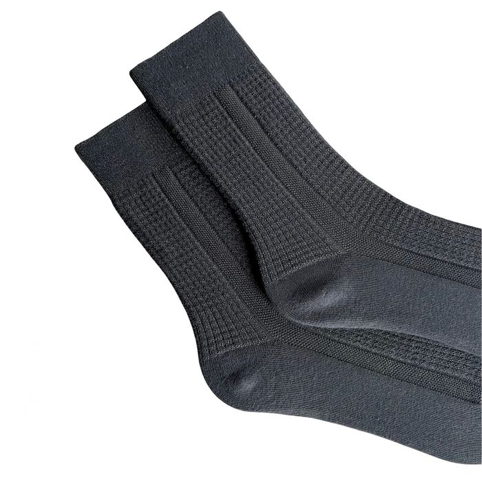 Мужские носки "Изысканная классика" с индийского хлопка, темно серые