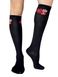 Knee length Socks "Flowers", black