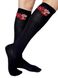 Knee length Socks "Flowers", black