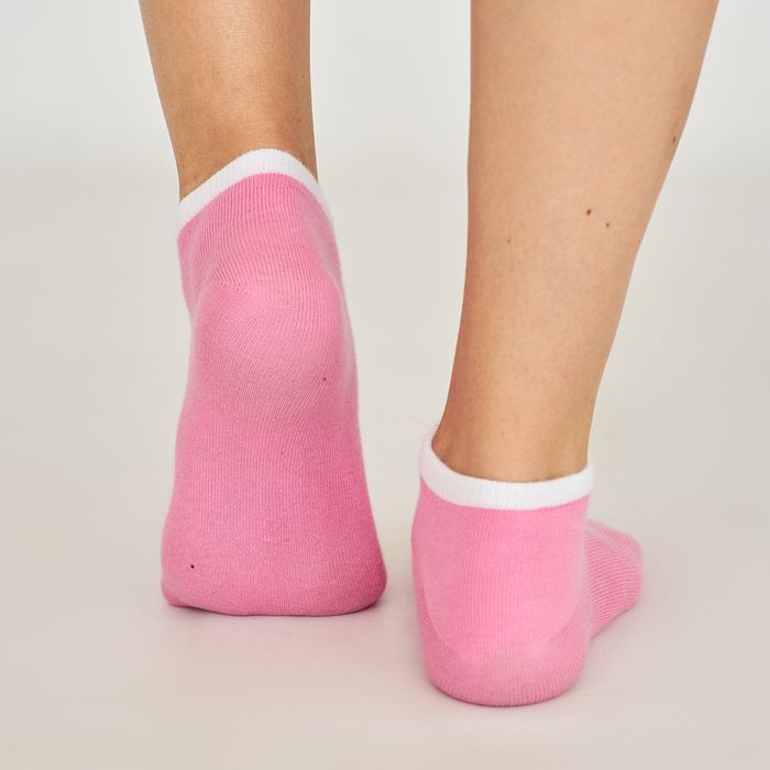 Шкарпетки жіночі короткі з індійської бавовни, рожеві