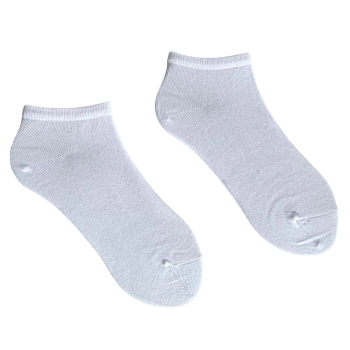 Базовые короткие носки с индийского хлопка, белые