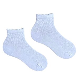 Шкарпетки дитячі "Ажур" для Дівчаток з індійської бавовни, білі, 7-9 років