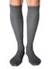 Knee length Socks, dark gray melange