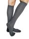 Knee length Socks, dark gray melange