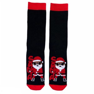 Шкарпетки Новорічні чоловічі з індійської бавовни, МАХРОВІ, Santa