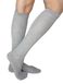 Knee length Socks, light gray melange