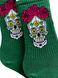 Шкарпетки жіночі "Калавера" з індійської бавовни, темно зелені