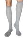 Knee length Socks, light gray melange