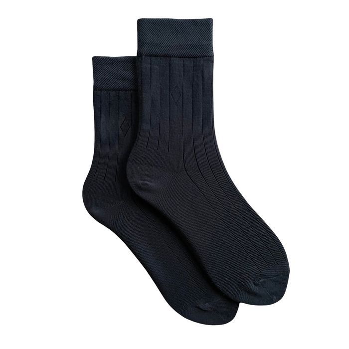 Men's socks with slits, made from Indian cotton, dark grey