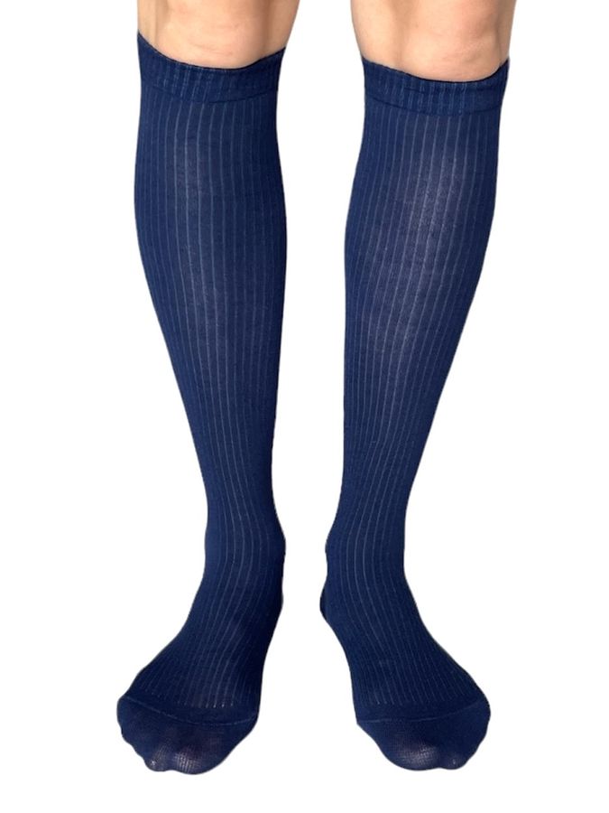 Knee length Socks, dark blue