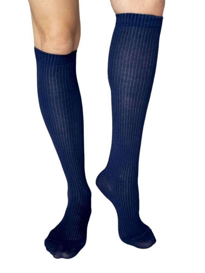 Knee length Socks, dark blue